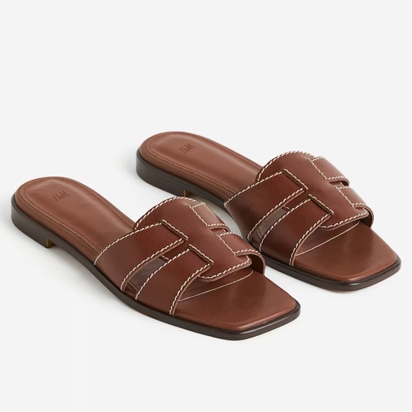 NEW Brown Slide Sandals - Picture 3 of 7